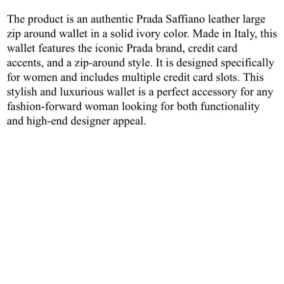 Prada Women's Beige Leather Wallet - Picture 12 of 12